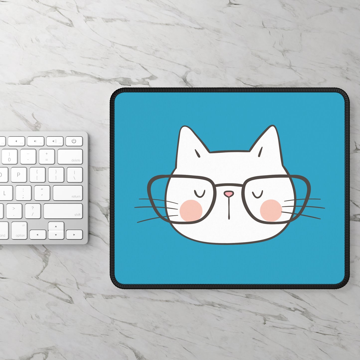 Nerdy Cat Mousepad (Turquois)