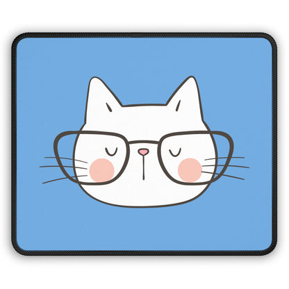 Nerdy Cat Mousepad (Blue)