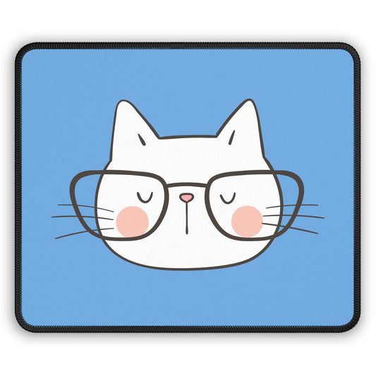 Nerdy Cat Mousepad (Blue)