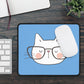 Nerdy Cat Mousepad (Blue)