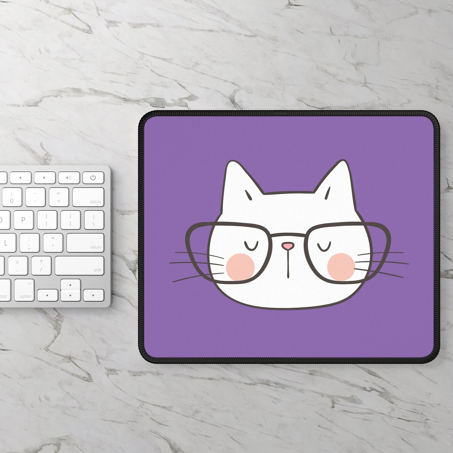 Nerdy Cat Mousepad (Purple)