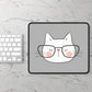 Nerdy Cat Mousepad (Grey)