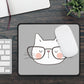 Nerdy Cat Mousepad (Grey)