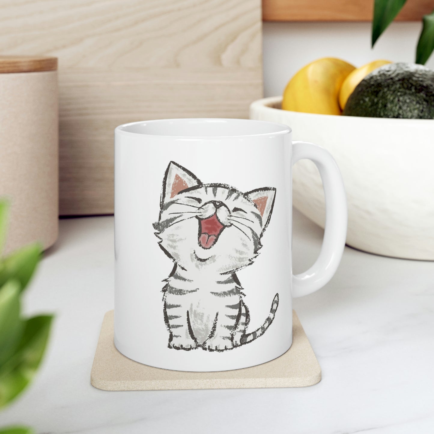Laughing Kitten Mug
